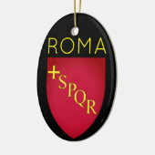Wapenstaart van de stad Rome, Italië Keramisch Ornament (Links)