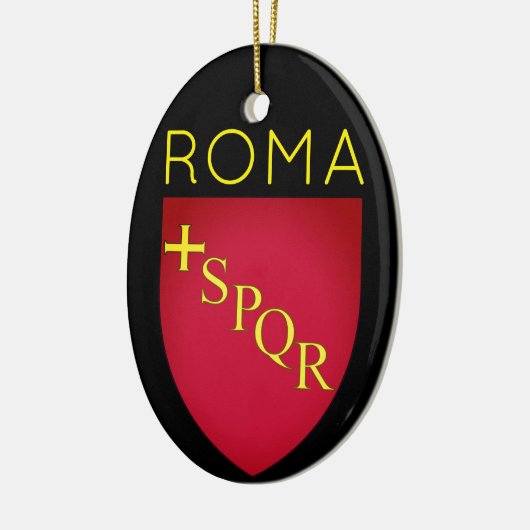 Wapenstaart van de stad Rome, Italië Keramisch Ornament (Links)