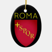 Wapenstaart van de stad Rome, Italië Keramisch Ornament (Voorkant)