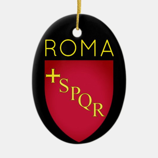Wapenstaart van de stad Rome, Italië Keramisch Ornament (Voorkant)