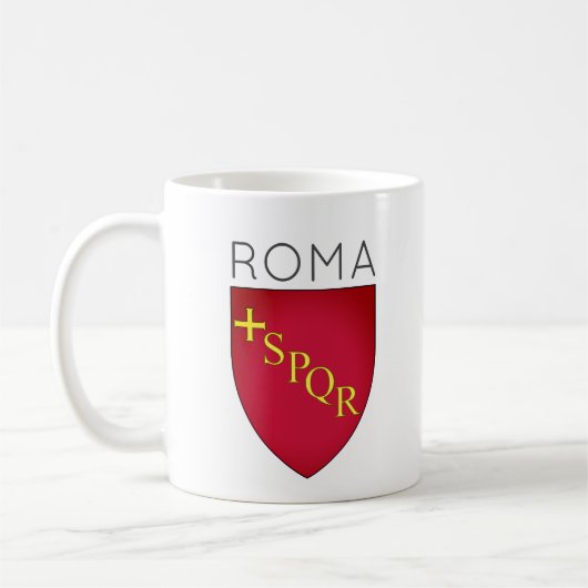 Wapenstaart van de stad Rome, Italië Koffiemok (Links)