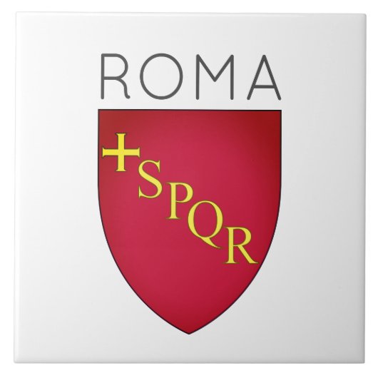 Wapenstaart van de stad Rome, Italië Tegeltje (Voorkant)