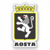 Wapenstaart van de vallei van Aosta (Italië) Sticker (Voorkant)