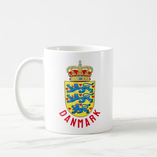 Wapenstaart van Denemarken Koffiemok (Links)