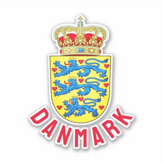 Wapenstaart van Denemarken Sticker (Voorkant)