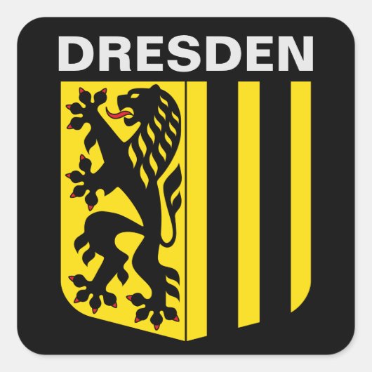 Wapenstaart van Dresden, Duitsland Vierkante Sticker (Voorkant)