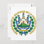 Wapenstaart van El Salvador Briefkaart (Voorkant / Achterkant)