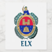 Wapenstaart van Elche, SPANJE Wijn Etiket (Enkel label)