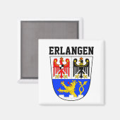 Wapenstaart van Erlangen, DUITSLAND Magneet (Voorkant / Achterkant)