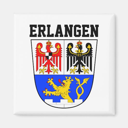 Wapenstaart van Erlangen, DUITSLAND Magneet (Voorkant)