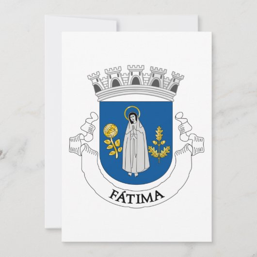 Wapenstaart van Fátima, Portugal Kaart (Voorkant)
