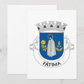 Wapenstaart van Fátima, Portugal Kaart (Voorkant / Achterkant)