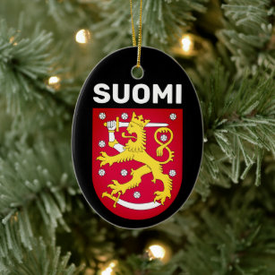 Wapenstaart van Finland Keramisch Ornament