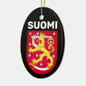 Wapenstaart van Finland Keramisch Ornament (Links)