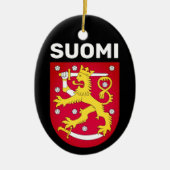 Wapenstaart van Finland Keramisch Ornament (Voorkant)