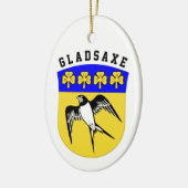 Wapenstaart van Gladsaxe, Denemarken Keramisch Ornament (Links)