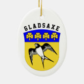 Wapenstaart van Gladsaxe, Denemarken Keramisch Ornament (Achterkant)