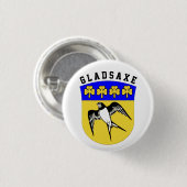 Wapenstaart van Gladsaxe, Denemarken Ronde Button 3,2 Cm (Voorkant /achterkant)