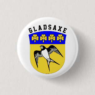 Wapenstaart van Gladsaxe, Denemarken Ronde Button 3,2 Cm