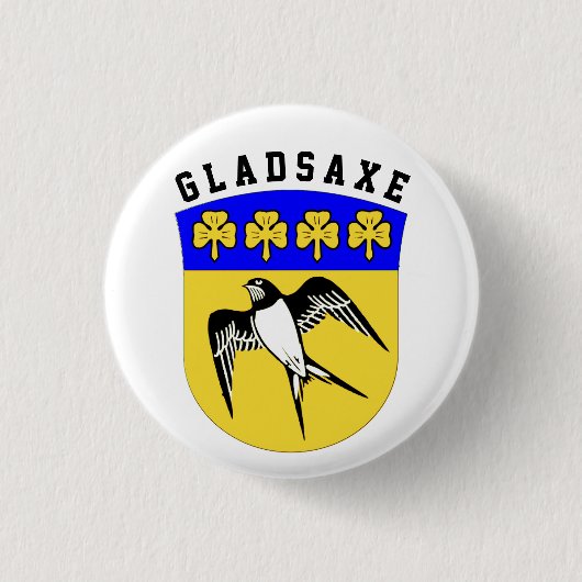 Wapenstaart van Gladsaxe, Denemarken Ronde Button 3,2 Cm (Voorkant)
