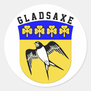 Wapenstaart van Gladsaxe, Denemarken Ronde Sticker