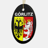Wapenstaart van Görlitz, Duitsland Keramisch Ornament (Links)