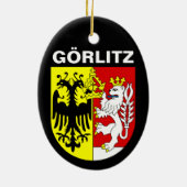 Wapenstaart van Görlitz, Duitsland Keramisch Ornament (Achterkant)
