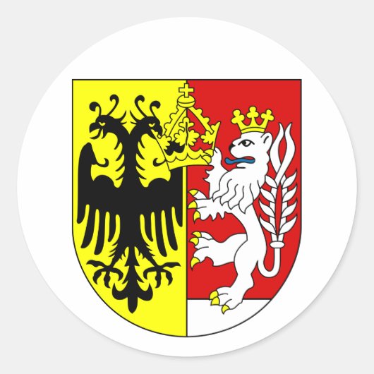 Wapenstaart van Görlitz, Duitsland Ronde Sticker (Voorkant)