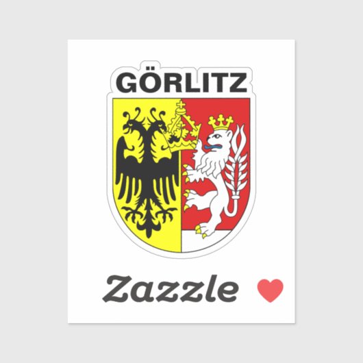 Wapenstaart van Görlitz, Duitsland Sticker (Vel)