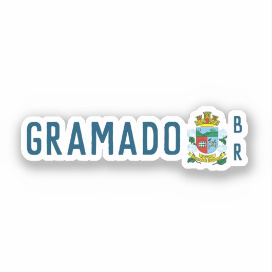 Wapenstaart van Gramado, Rio Grande do Sul (BR) Sticker (Voorkant)