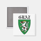 Wapenstaart van Graz - OOSTENRIJK Magneet (Voorkant / Achterkant)