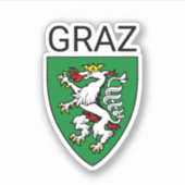 Wapenstaart van Graz - OOSTENRIJK Sticker (Voorkant)
