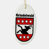 Wapenstaart van Grindelwald, Zwitserland Keramisch Ornament (Rechts)