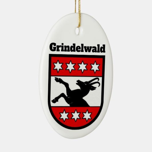 Wapenstaart van Grindelwald, Zwitserland Keramisch Ornament (Rechts)