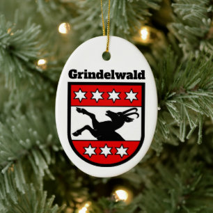 Wapenstaart van Grindelwald, Zwitserland Keramisch Ornament