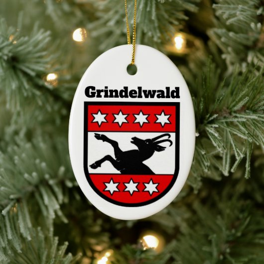 Wapenstaart van Grindelwald, Zwitserland Keramisch Ornament (Boom)