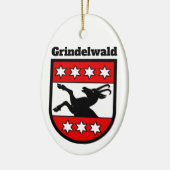 Wapenstaart van Grindelwald, Zwitserland Keramisch Ornament (Links)