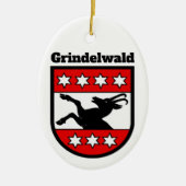Wapenstaart van Grindelwald, Zwitserland Keramisch Ornament (Voorkant)