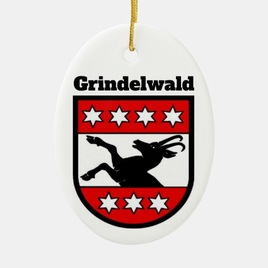 Wapenstaart van Grindelwald, Zwitserland Keramisch Ornament (Voorkant)