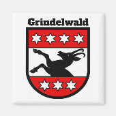Wapenstaart van Grindelwald, Zwitserland Magnet (Voorkant)