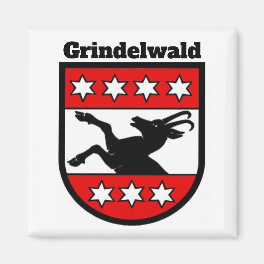 Wapenstaart van Grindelwald, Zwitserland Magnet (Voorkant)