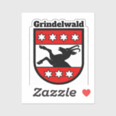 Wapenstaart van Grindelwald, Zwitserland Sticker (Vel)
