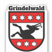 Wapenstaart van Grindelwald, Zwitserland Sticker (Voorkant)