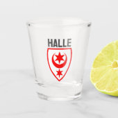 Wapenstaart van Halle (Saale), Duitsland Shot Glas (Voorkant)