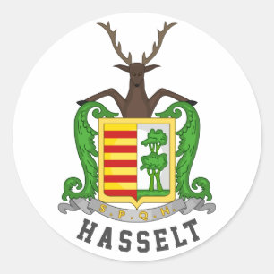 Wapenstaart van Hasselt, België Ronde Sticker