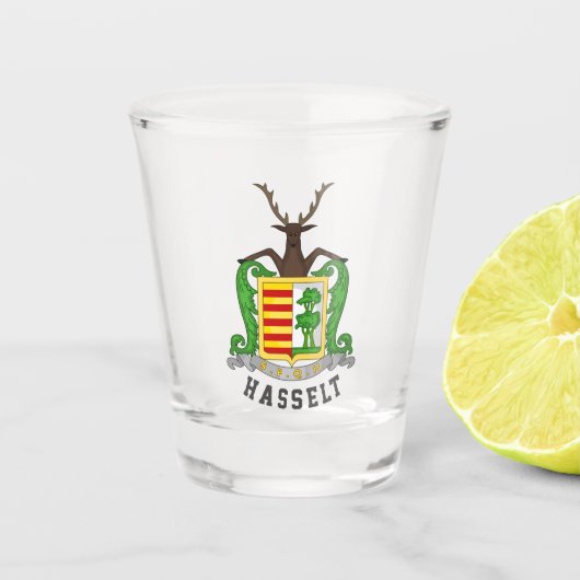 Wapenstaart van Hasselt, België Shot Glas (Voorkant)