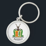 Wapenstaart van Hasselt, België Sleutelhanger<br><div class="desc">Hasselt is een Belgische stad en gemeente en hoofdstad en grootste stad van de provincie Limburg in het Vlaamse gewest België. De gemeente Hasselt omvat de oorspronkelijke stad Hasselt, de oude gemeenten Sint-Lambrechts-Herk, Wimmertingen, Kermt, Spalbeek, Kuringen, Stokrooie, Stevoort en Runkst, alsmede de hammen en parochieën van Kiewit, Godsheide en Rapertingen....</div>