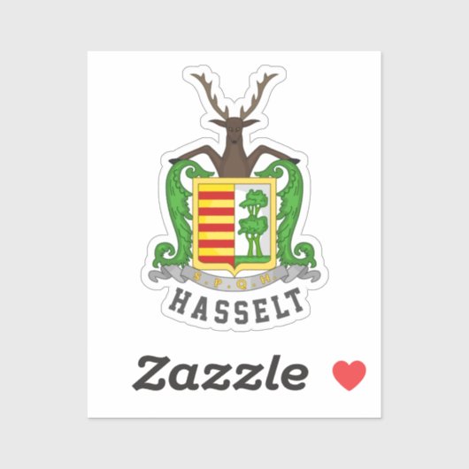 Wapenstaart van Hasselt, België Sticker (Vel)