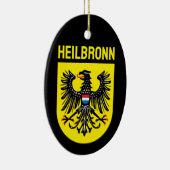 Wapenstaart van Heilbronn, Duitsland Keramisch Ornament (Rechts)