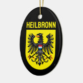 Wapenstaart van Heilbronn, Duitsland Keramisch Ornament (Links)